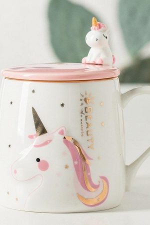 Kubek jednorożec kawaii fioletowy
