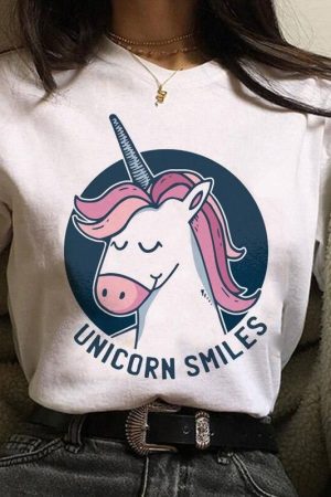 T-shirt jednorożec uśmiechnięty